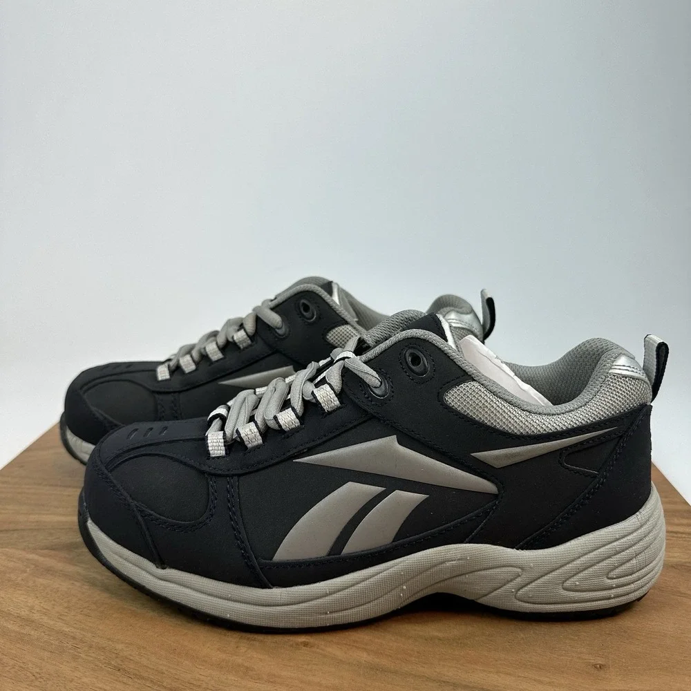 New Womens Reebok Work‎ Jorie Navy Composite Toe Oxford Shoes Sneakers Sz 8.5 M